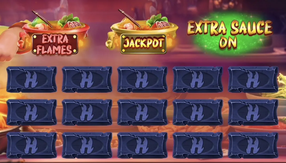 Hold and Spin board in Hot Pots Master showing collected dumplings in the three pots